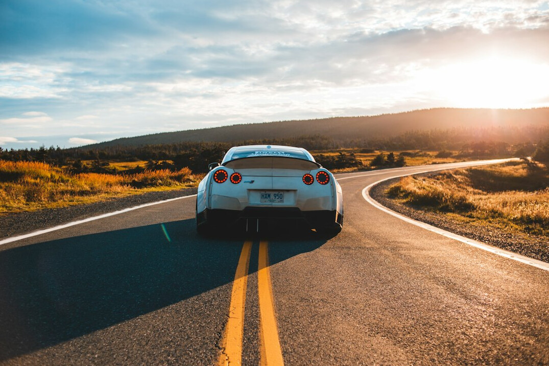 sports car on road
