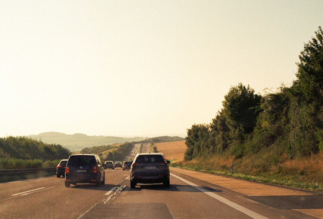 car test drive on highway