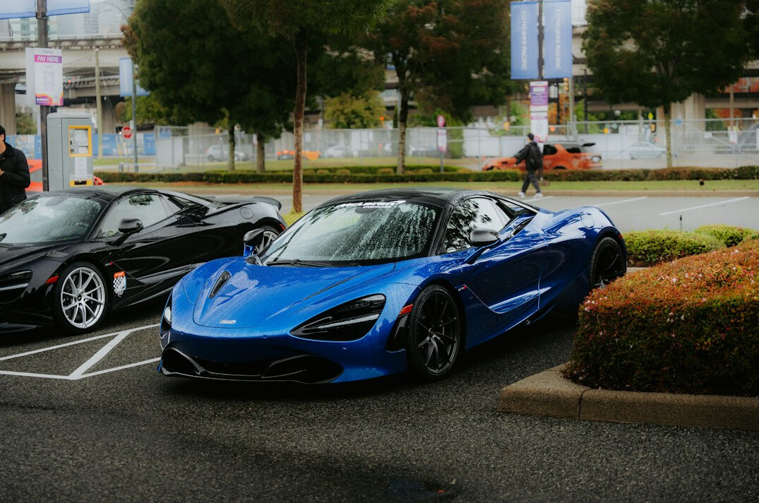 luxury sports car on road